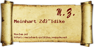 Meinhart Zöldike névjegykártya